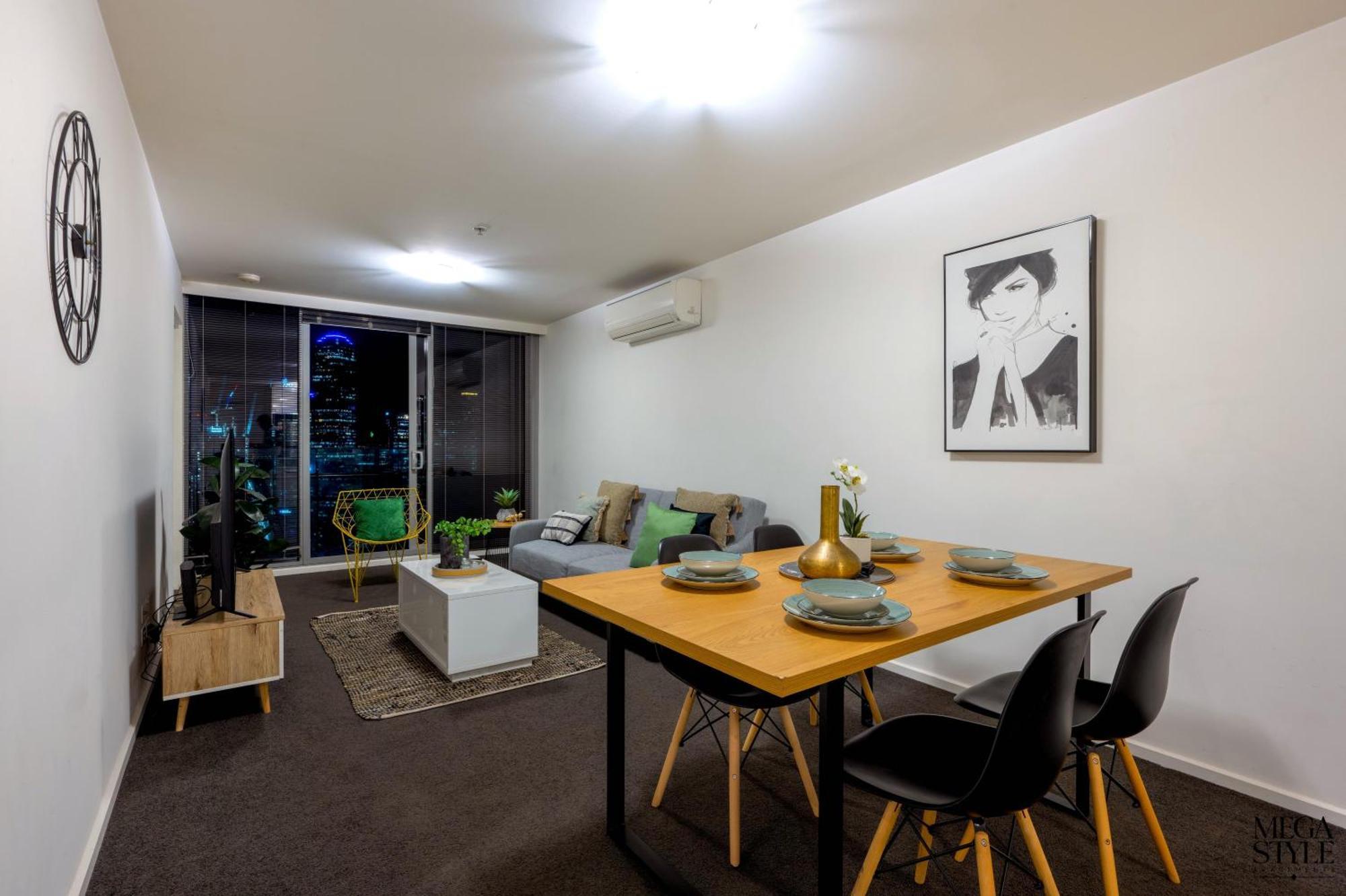 Mega Style Apartments Mainpoint Melbourne Rum bild