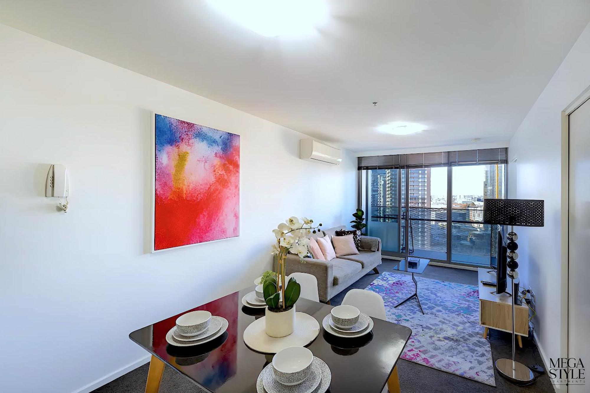 Mega Style Apartments Mainpoint Melbourne Rum bild